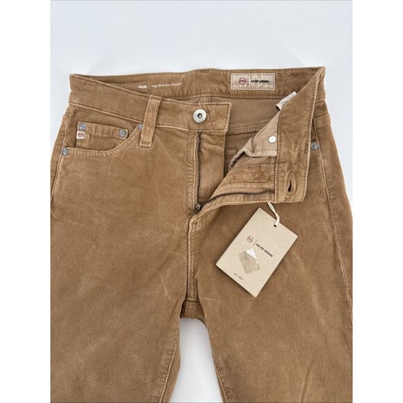 AG DENIM women’s size 24 Tan camel MARI High-Rise Slim Straight Corduroy Jeans - Picture 12 of 14